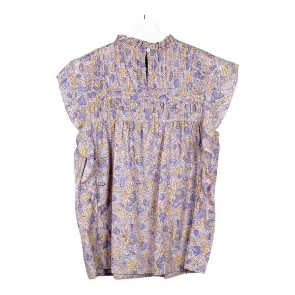 Love the Label Josepha Lavender Floral Ruffle Sleeve Blouse - Picture 3 of 10